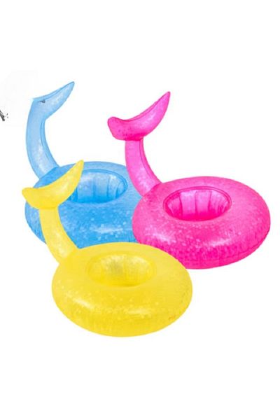 rexa Inflatable Floating Drink Cup Holder for Outdoor Pool Party