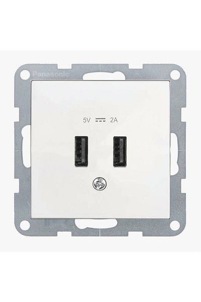 PANASONIC USB Socket 5V-2A Karre Plus 55 White