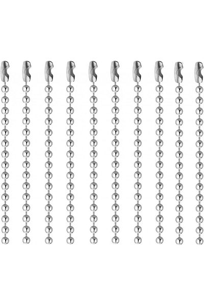 Fantsccy Set of 20 bracelet chains, stainless steel, silver, 15 cm