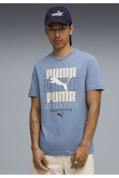 Puma Tricou grafic cu grafică stivuită pentru bărbați
