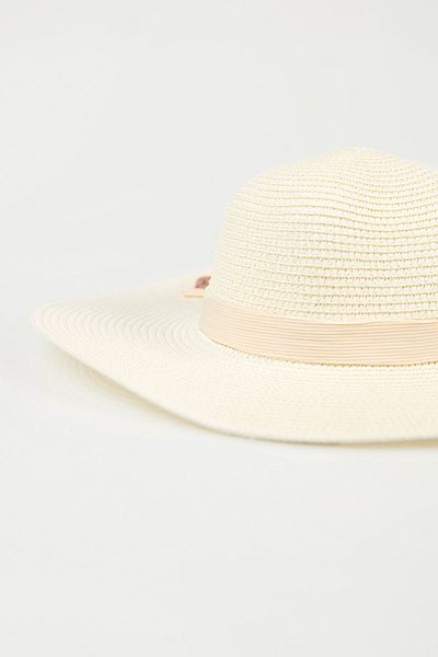 Fulla Moda Straw Hat with Ribbon