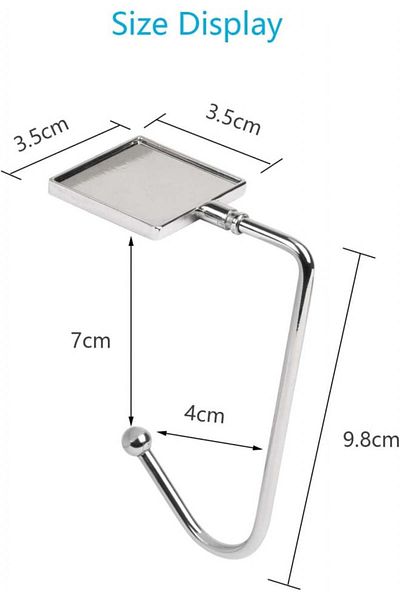 LOOPES Set Of 4 Hooks, Silver, Stainless Steel, 3.5 X 3.5 X 9.8 Cm