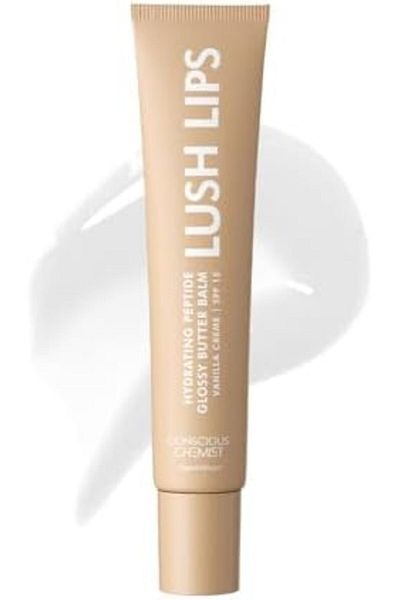 CONSCIOUS CHEMIST ® Peptide Lip Balm - Lush Lips with SPF15 | 15g | Vanilla Creme