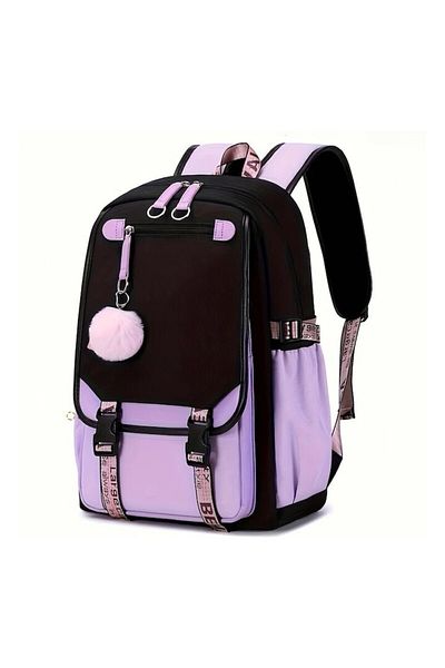 OricareFain Smart Backpack NEVERMORE with USB Port, Purple