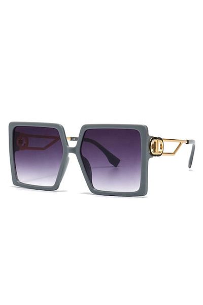 Tessero - Women's sunglasses, square model, oversized, UV400 protection, gray