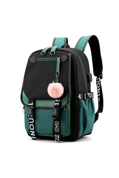 OricareFain Smart Backpack, NEVERMORE, with USB Port, 46x29x16 cm, Green