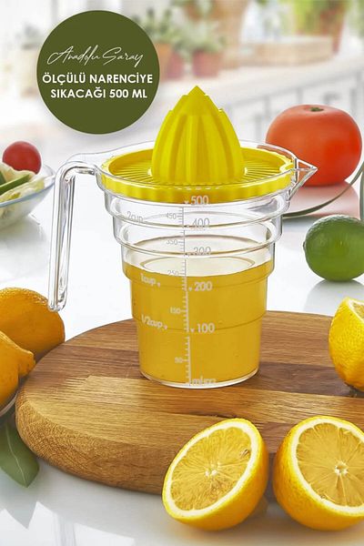 Anadolu Saray Practical 500 ml Measured Citrus Juicer |   Orange Lemon Citrus Juicer Lemon Squeezer Lemon Bowl