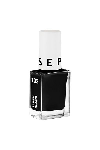 SEPHORA COLLECTION Nail Polish 102 Sleek Black – Bold, Glossy Vegan Color, Long-Lasting Wear | 5ML