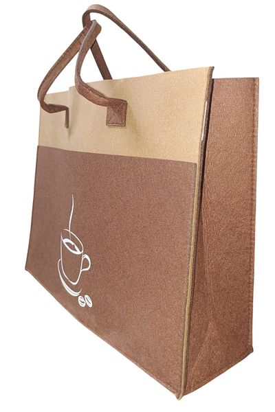 BASURRAH Elegant Two-Tone Felt Tote Bag-multi color