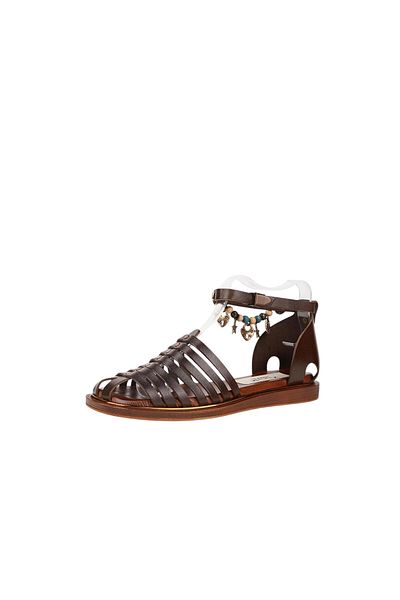 Kuum Women's Genuine Leather Accessory Soft Sole Sandals