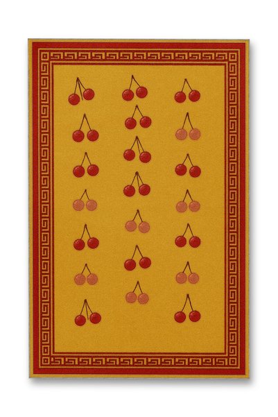 Rugs Modern Halı سجادة ديكور حديثة بإطار داكن وقاعدة منسوجة بنمط الكرز من MOS...