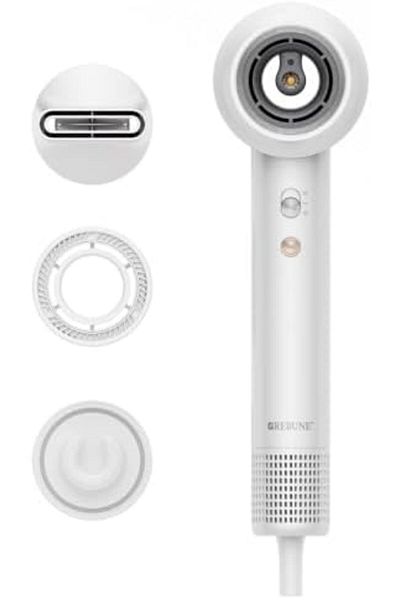rebune High Speed BLDC Motor Ionic Perfume Dryer, Smart Temperature Sensor, 1400W, Aroma Disc (White)
