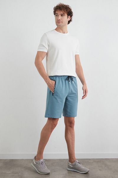 Fulla Moda Σορτς με φερμουάρ τσέπης με στάμπα I`m Fast