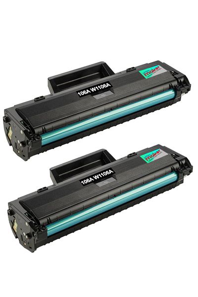 officeworld حبر Office Maker 106a متوافق مع طابعات HP Laserjet 107a Mfp 135a 135w 137fnw - عبوة من قطعتين