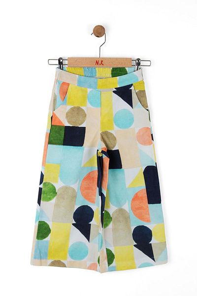 nk kids Geometric Patterned Wide Leg Pants