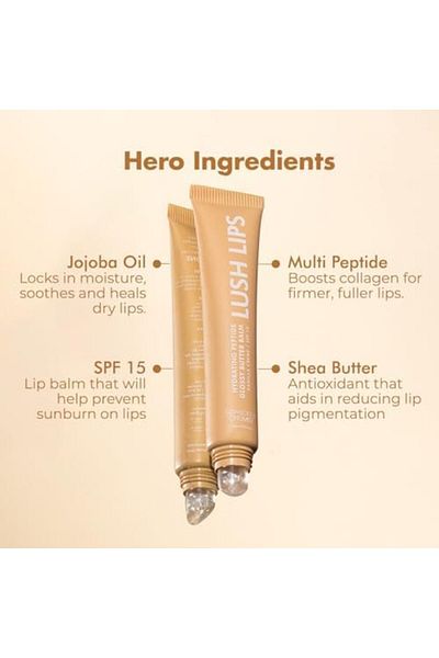 CONSCIOUS CHEMIST ® Peptide Lip Balm - Lush Lips with SPF15 | 15g | Vanilla Creme