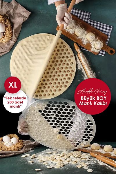 Anadolu Saray Practical Large Round Ravioli Mold Ravioli Cutting Apparatus Large Size Ravioli Matematic