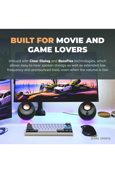 CREATIVE Pebble Pro 2.0 USB-C Speakers with Bluetooth 5.3 & RGB (White)