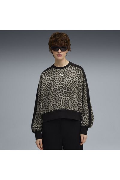 Puma T7 Leo Luxe Hanorac Oversized Crew pentru femei