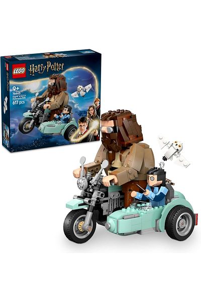 LEGO Harry Potter Hagrid & Harry’s Motorcycle Ride, Movable Brick-Built Motorbike Toy with a Sidec