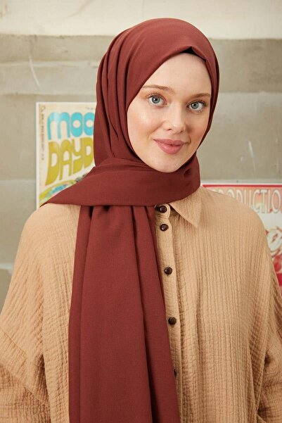 Levidor Kızıl Kahve Harman Şal