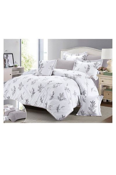 smart home Double-sided duvet set, 8-piece duvet, size 240x260 cm, filling (350 g/m²), microfiber