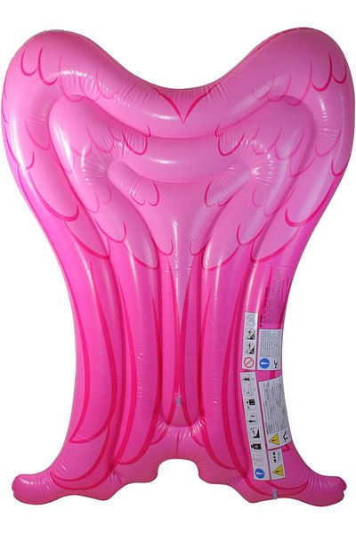 rexa Inflatable Pink Angel Wings Shaped Swimming Pool Mattress Float, 61-Inch