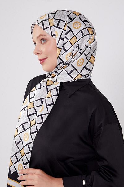 Levidor Black-Gold Drop Pattern Brand Shawl