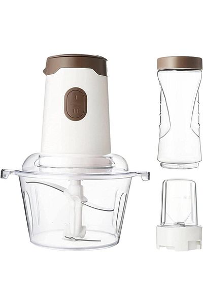 divendi-ro Blender, chopper and juicer T164, 3 in 1, 250W, with 3 accessories, white-brown