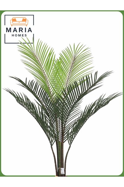MARIA HOMES Artificial Areca Palm Tree 140 cm – Indoor Decorative Plant with Gold Pot