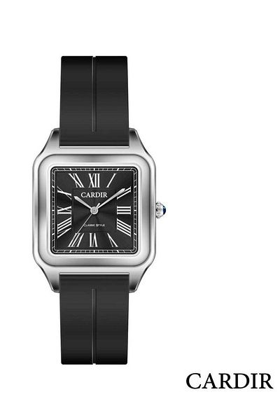 CARDIR Modern Carder Watch With Rubber Strap And Transparent Dial