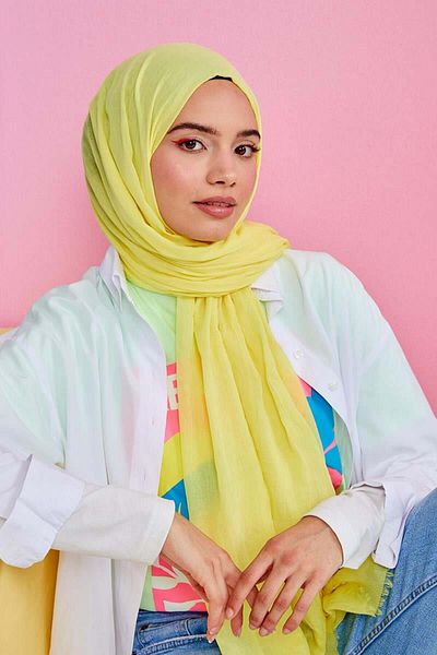 Levidor Yellow Olay Cotton Shawl