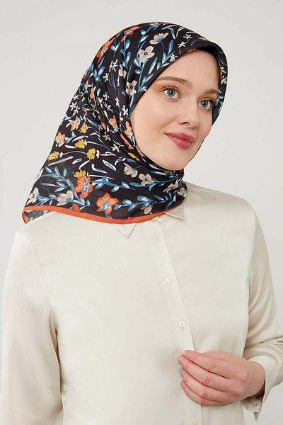 Levidor Βαμβακερό κασκόλ Tan Floral