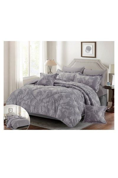 smart home Double-sided duvet set, 8-piece duvet, size 240x260 cm, filling (350 g/m²), microfiber