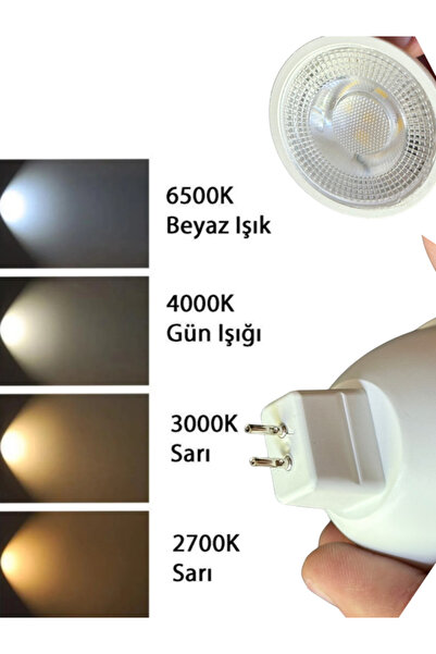 Osaka (1 Adet) 5W (40W) Sarı Işık (3000K) G4 Duylu (İğne Bacak) Led Çanak Ampul