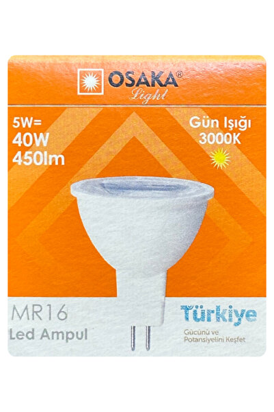 Osaka (1 Adet) 5W (40W) Sarı Işık (3000K) G4 Duylu (İğne Bacak) Led Çanak Ampul