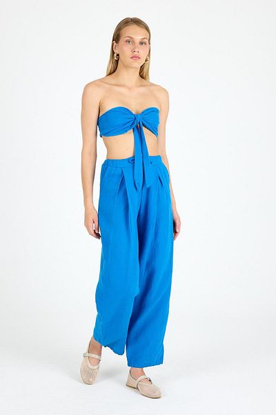 Polo State Women's Saks Linen Summer Double Suit – Bustier & Trousers