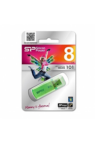 3 Silicon Power | Helios 101 | 8GB | USB 2.0 | Verde