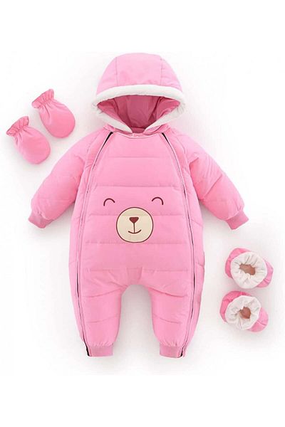 Balipig Baby costume with gloves and slippers Balipig, polyester, pink, 9-12 months