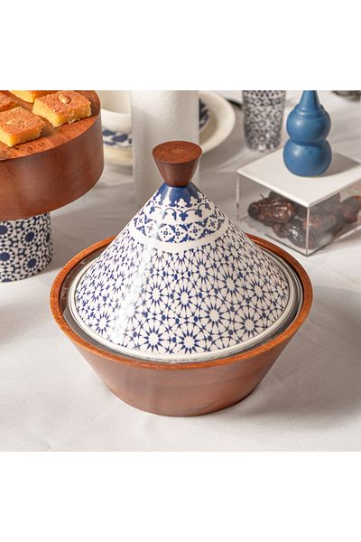 LA MESA Bahja multi color wood bowl 26*26*26 cm