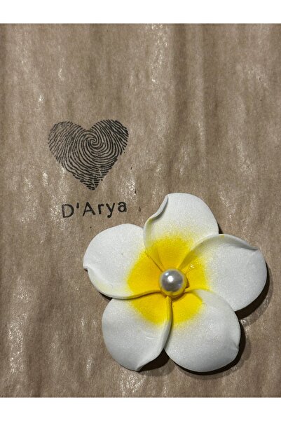 Darya Dd381 زهرة اللوتس الصغيرة في المنتصف مقاس 4 سم باللون الأصفر والأبيض