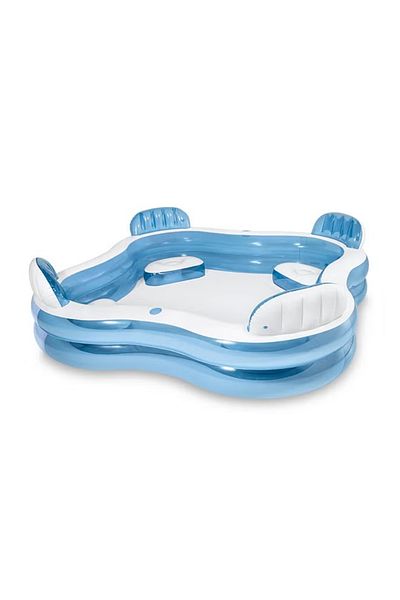 rexa Intex Family Lounge Pool with Seats – Square Design, 990L Capacity – 229x229x66 cm