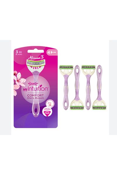 Wilkinson Sword Intuition Comfort Xtreme 3 Women's Razor Blades, 4 Pack