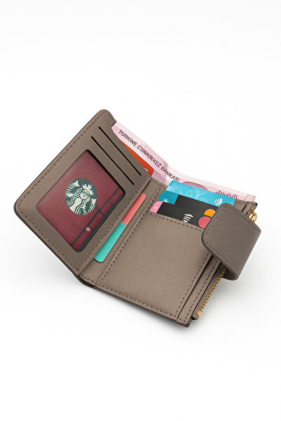 UCCELLO Women's Zippered Card Holder Wallet - Leather Look, Coin Compartment