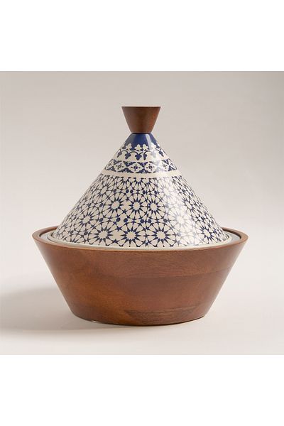LA MESA Bahja multi color wood bowl 26*26*26 cm