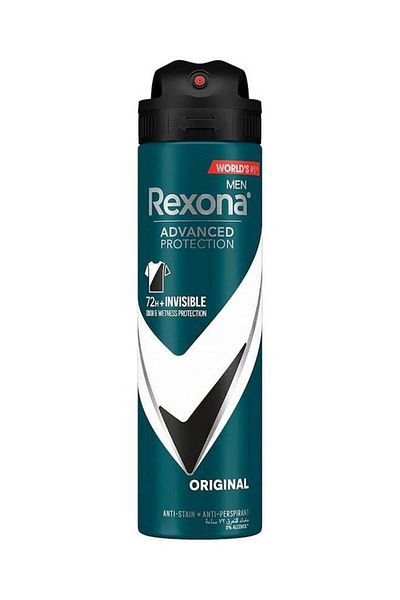 Rexona بخاخ مزيل العرق للرجال مضاد للبكتيريا وغير مرئي 150 مل