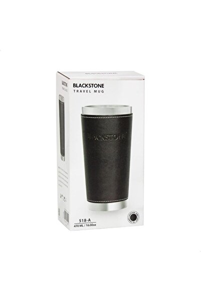 Blackstone Stainless Steel Insulated Travel Mug 470ml with Leather Grip