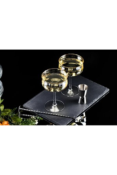 LUXXO Set 6 Prosecco/Cocktail Glasses Crystal Incanto 250ml