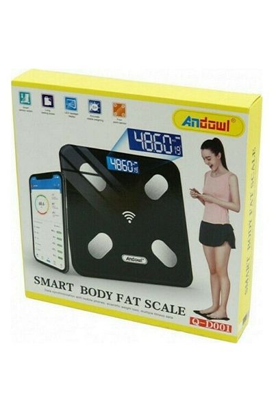 divendi-ro Smart Body Scale with BMI function, Bluetooth, with LCD display, made of Glass