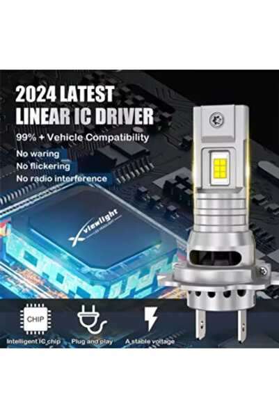 Universala Set of 2 LED bulbs H7 - 6000K, 70W, 20000 LM, Efficient and Durable White Light